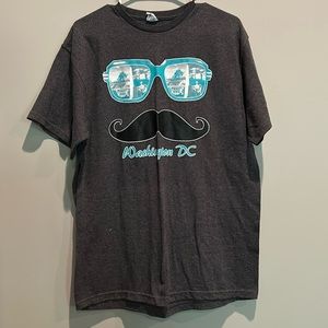 Washington DC Souvenir T-Shirt with Mustache